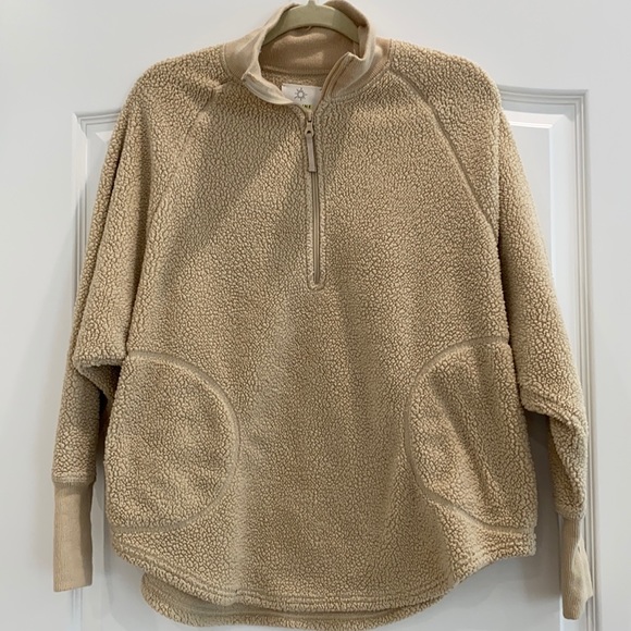 aerie Tops - Aerie Offline Oversized Sherpa quarter zip